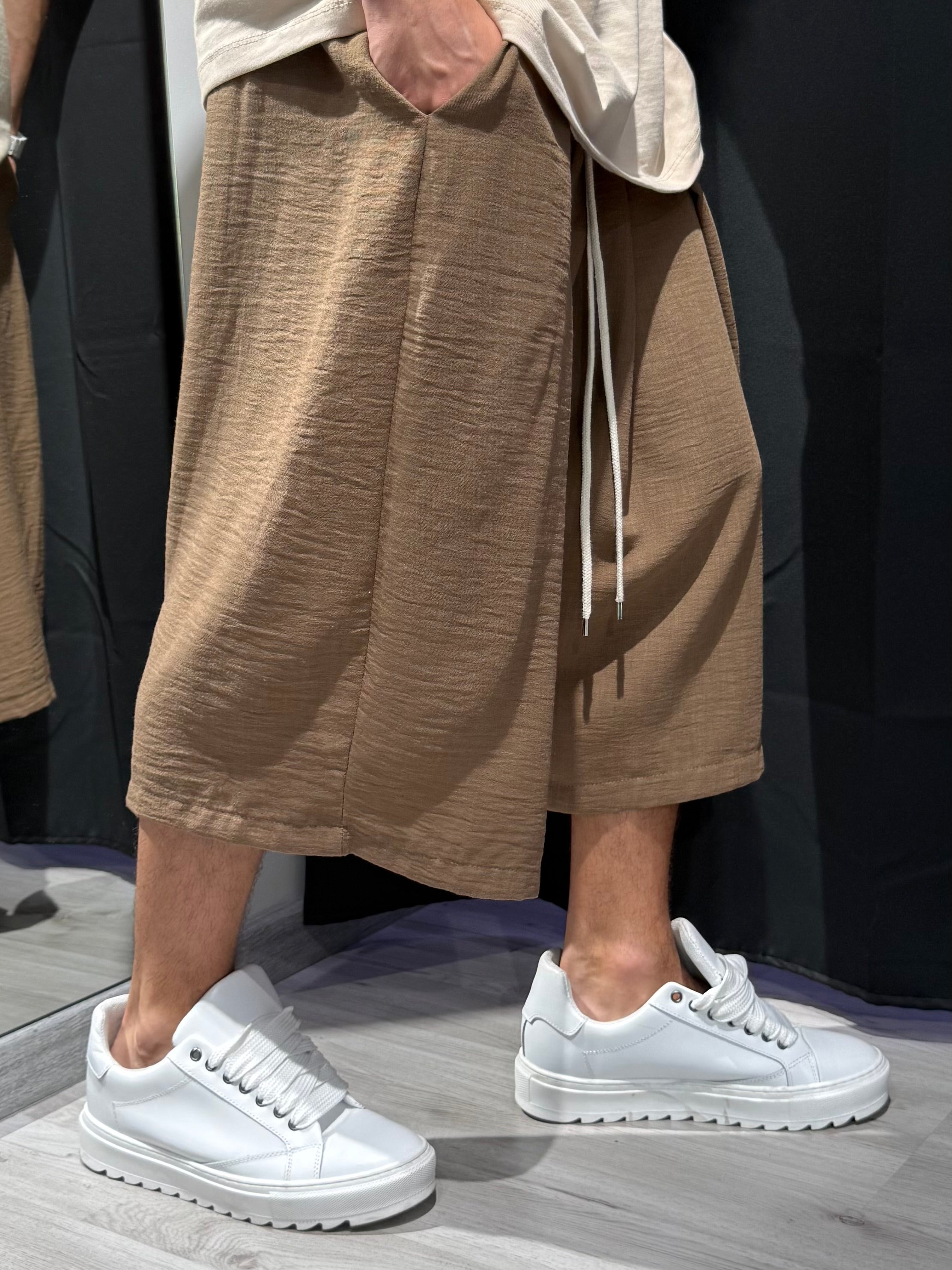 Panta Pench Jorts in Lino