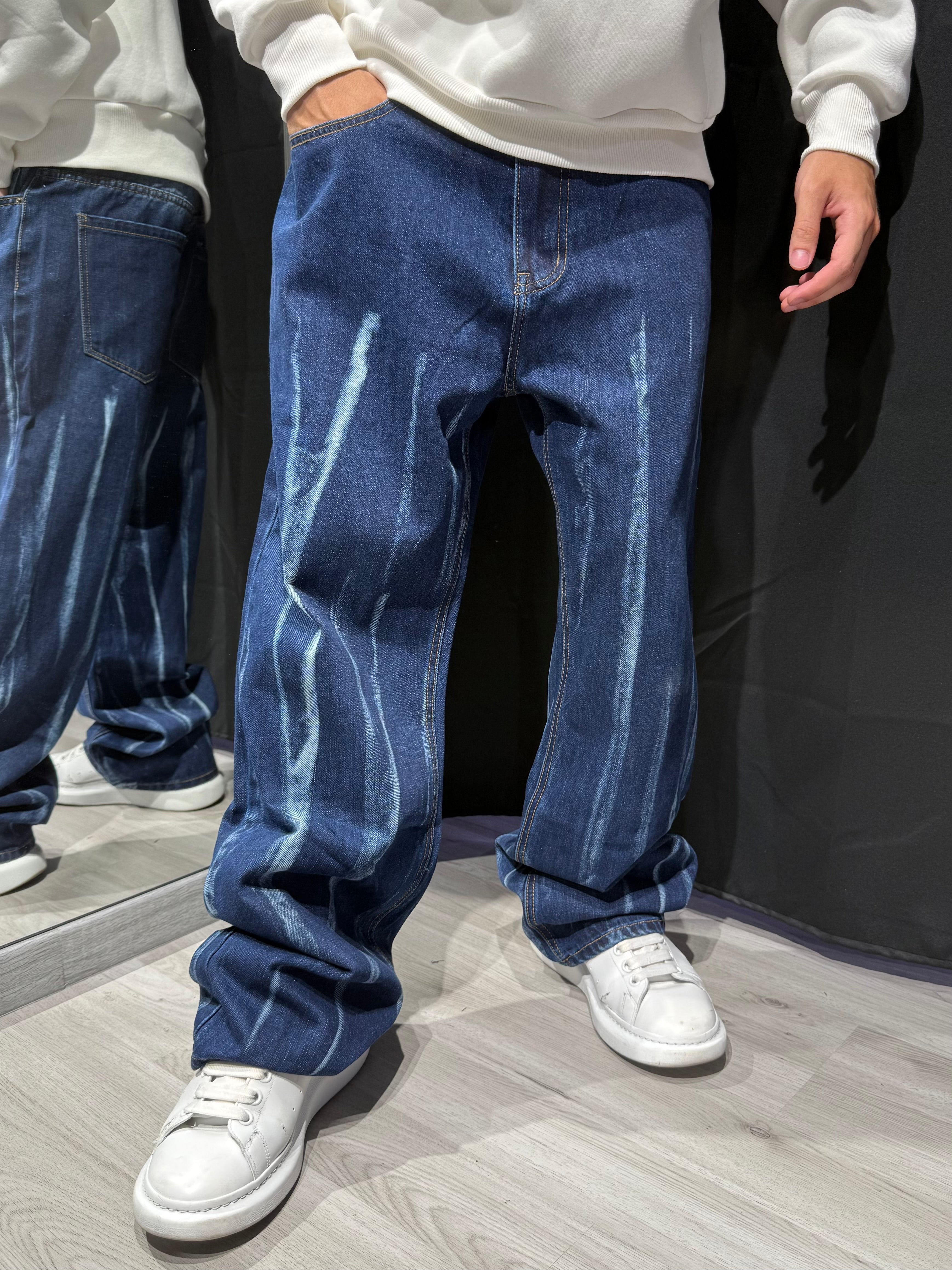 Jeans Vertical Fade Denim