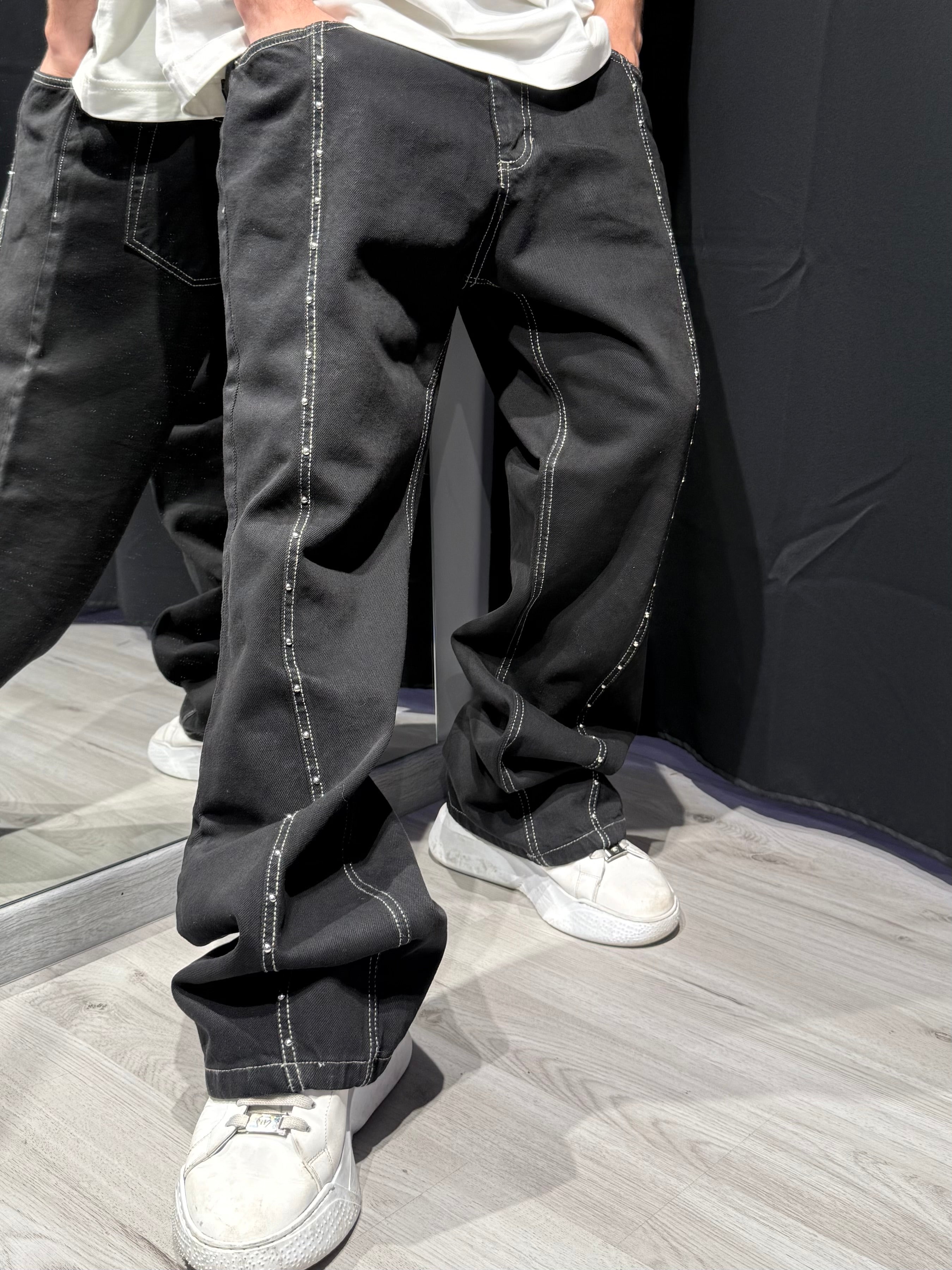 Jeans Flare Borchiato