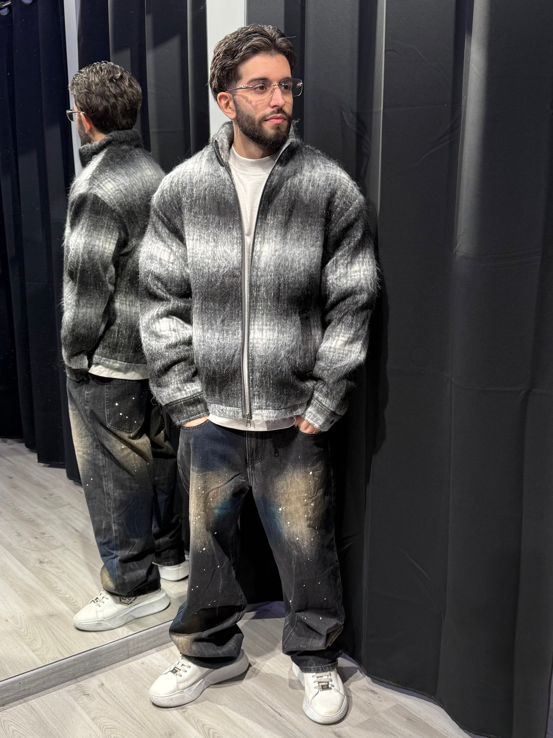 Giubbotto Over Effetto Sfumato