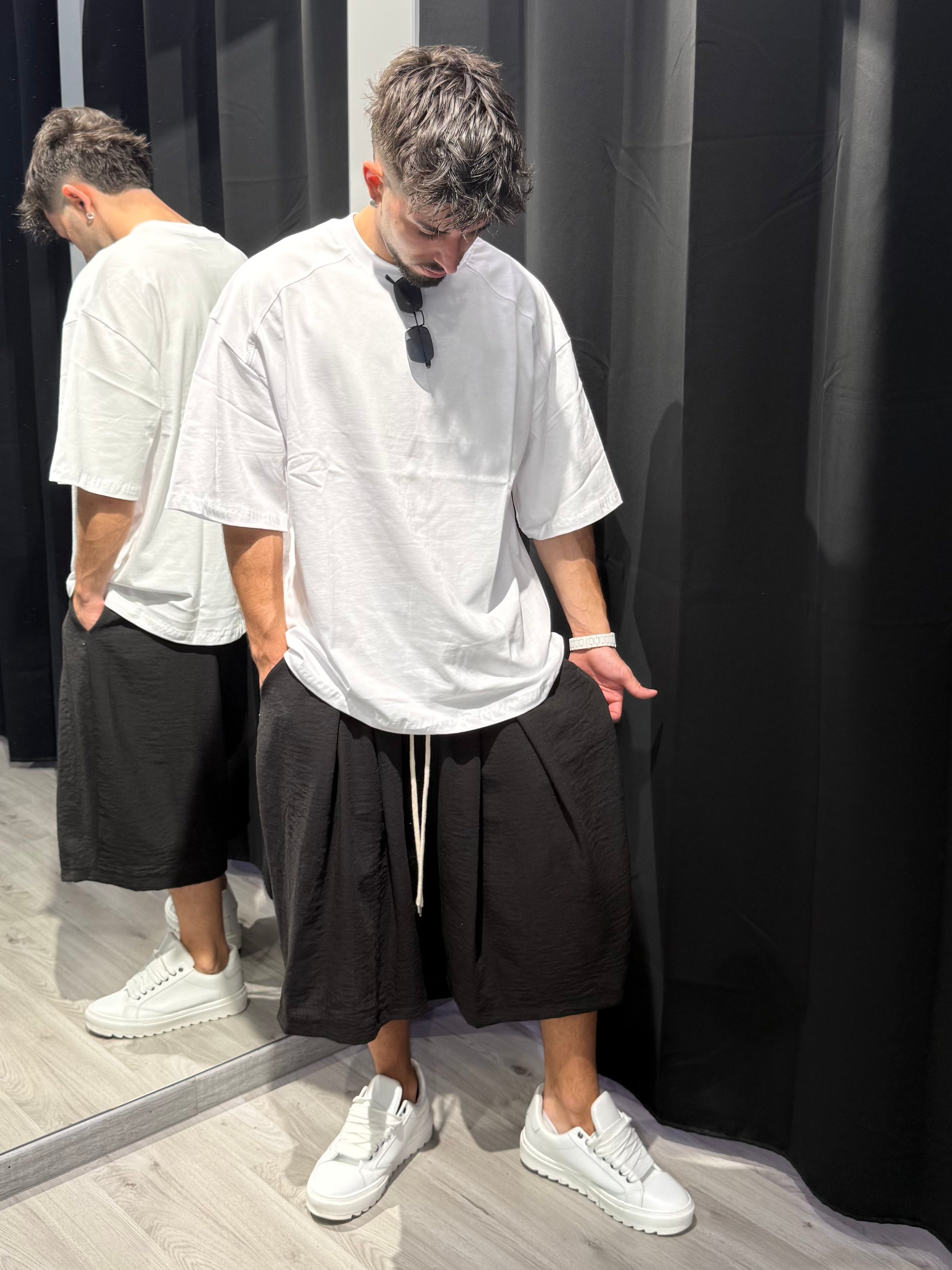 Panta Pench Jorts in Lino