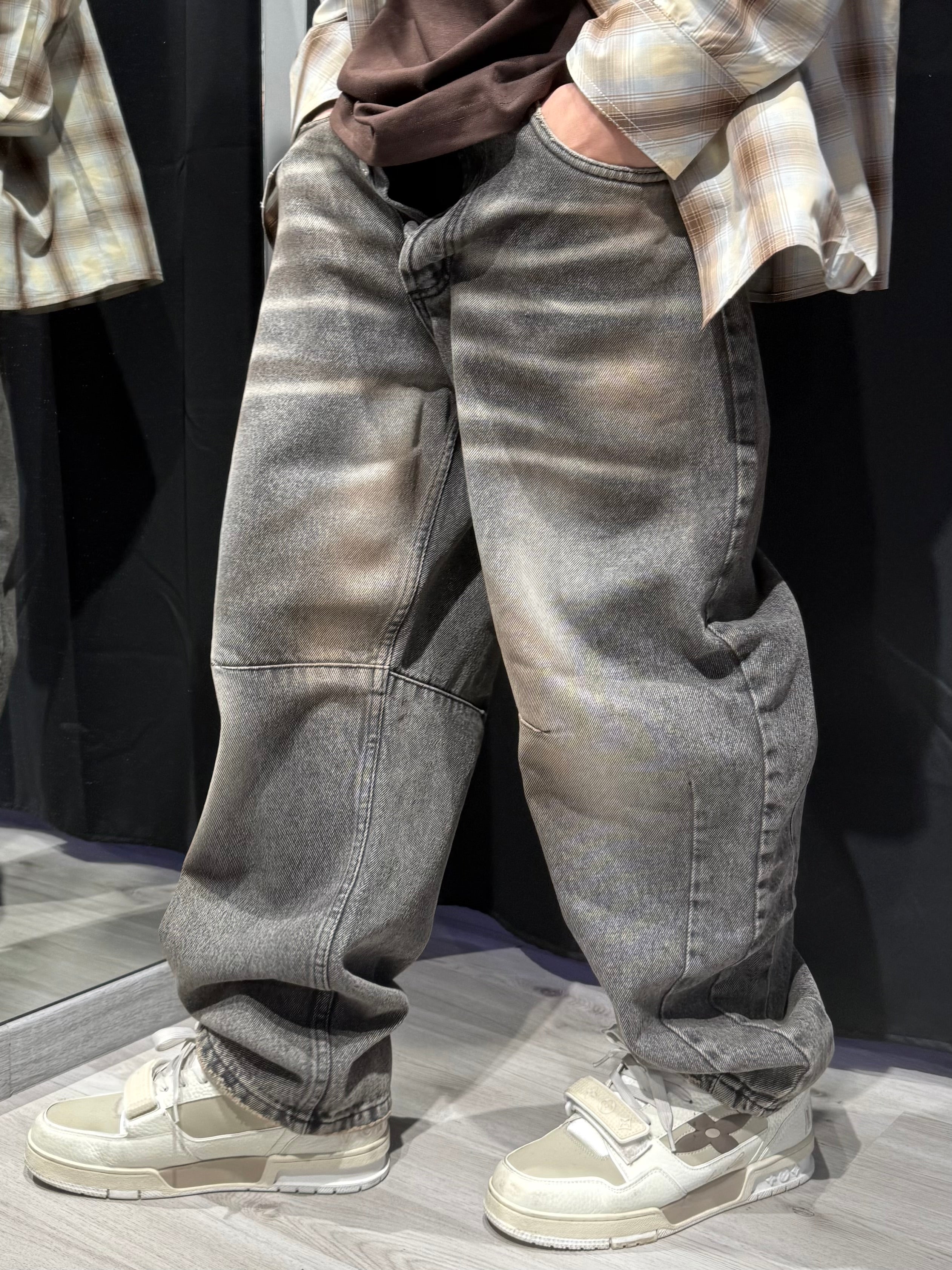 Jeans Baloon Sfumato Marrone