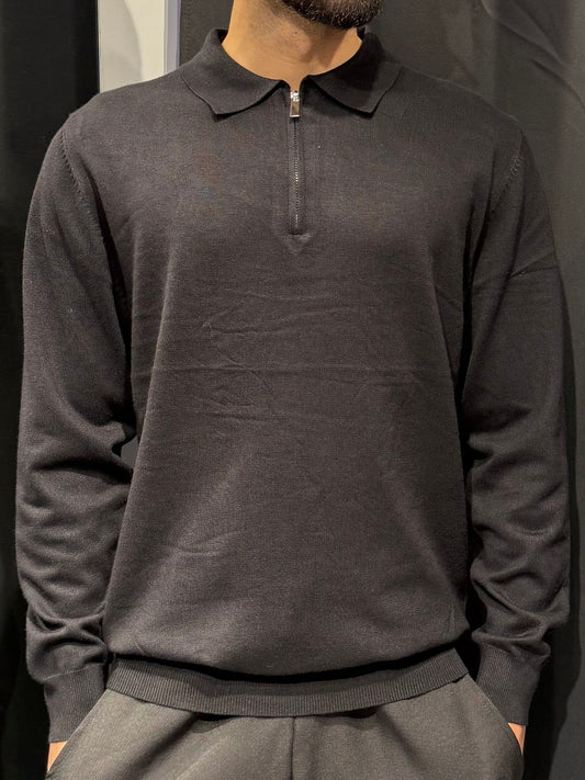 Polo in filo Zip