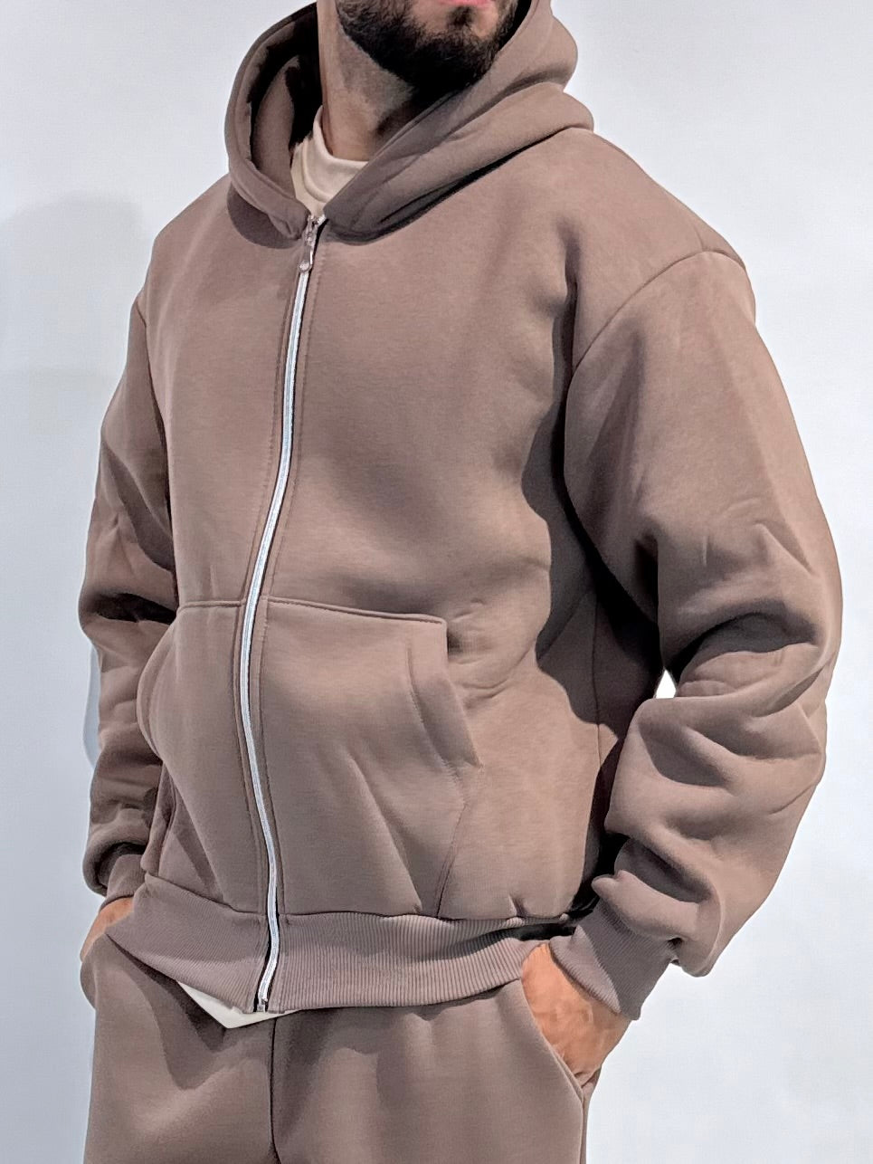 Felpa Boxy Zip
