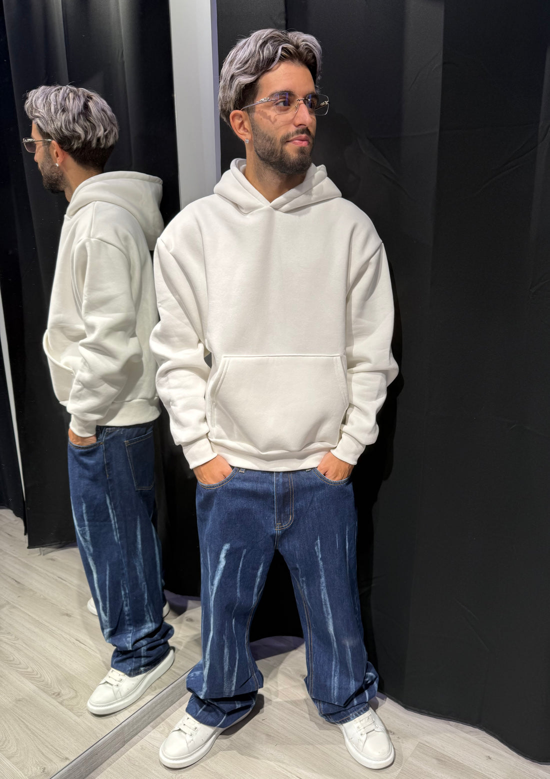 Jeans Vertical Fade Denim
