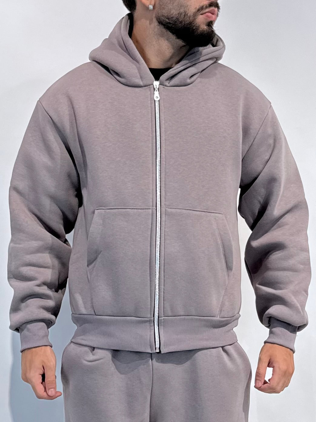 Felpa Boxy Zip