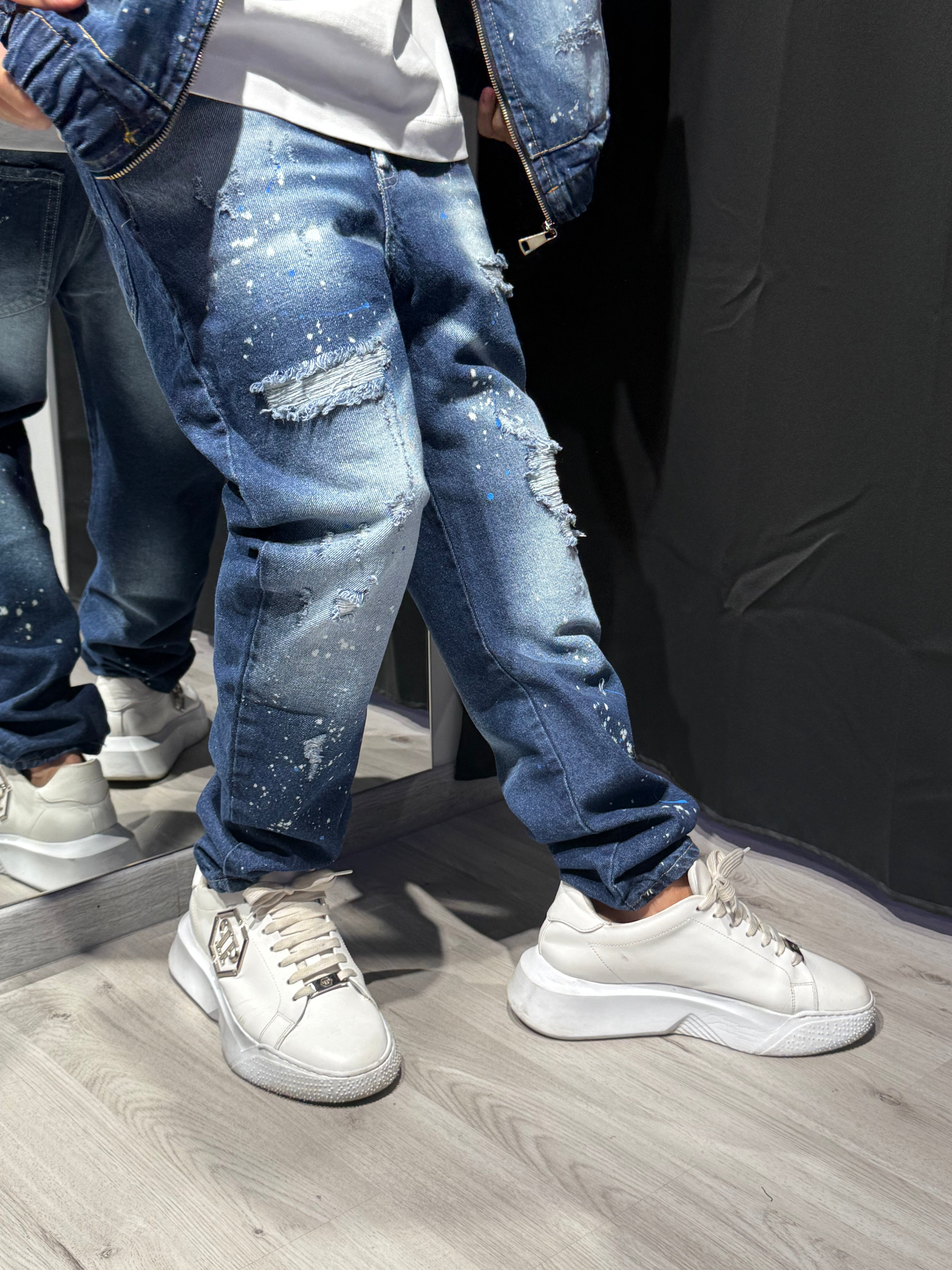 Jeans Ripped Splash