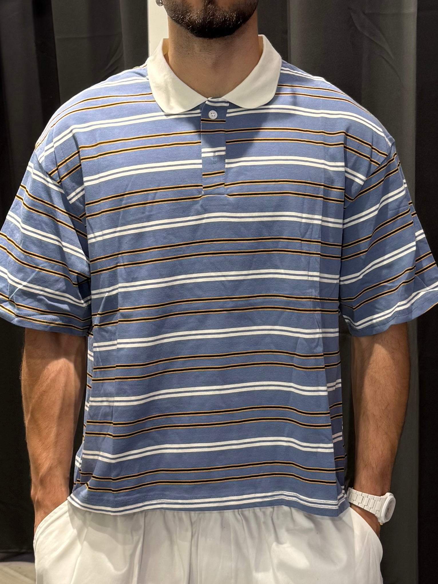 Polo Righe Crop
