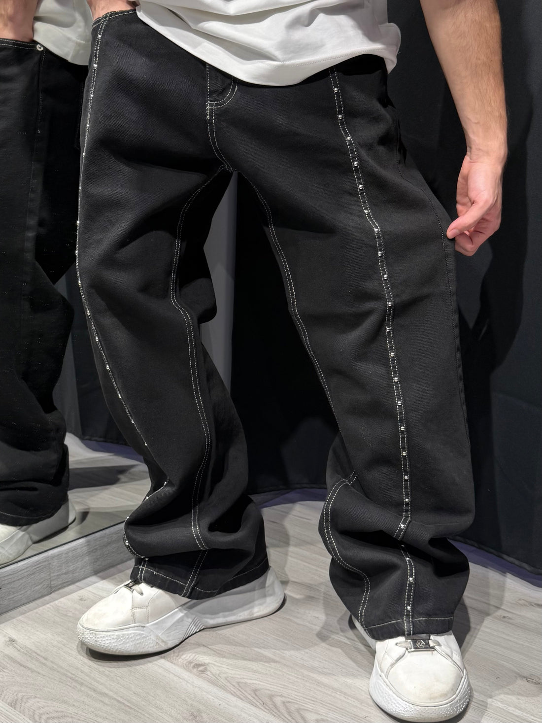 Jeans Flare Borchiato