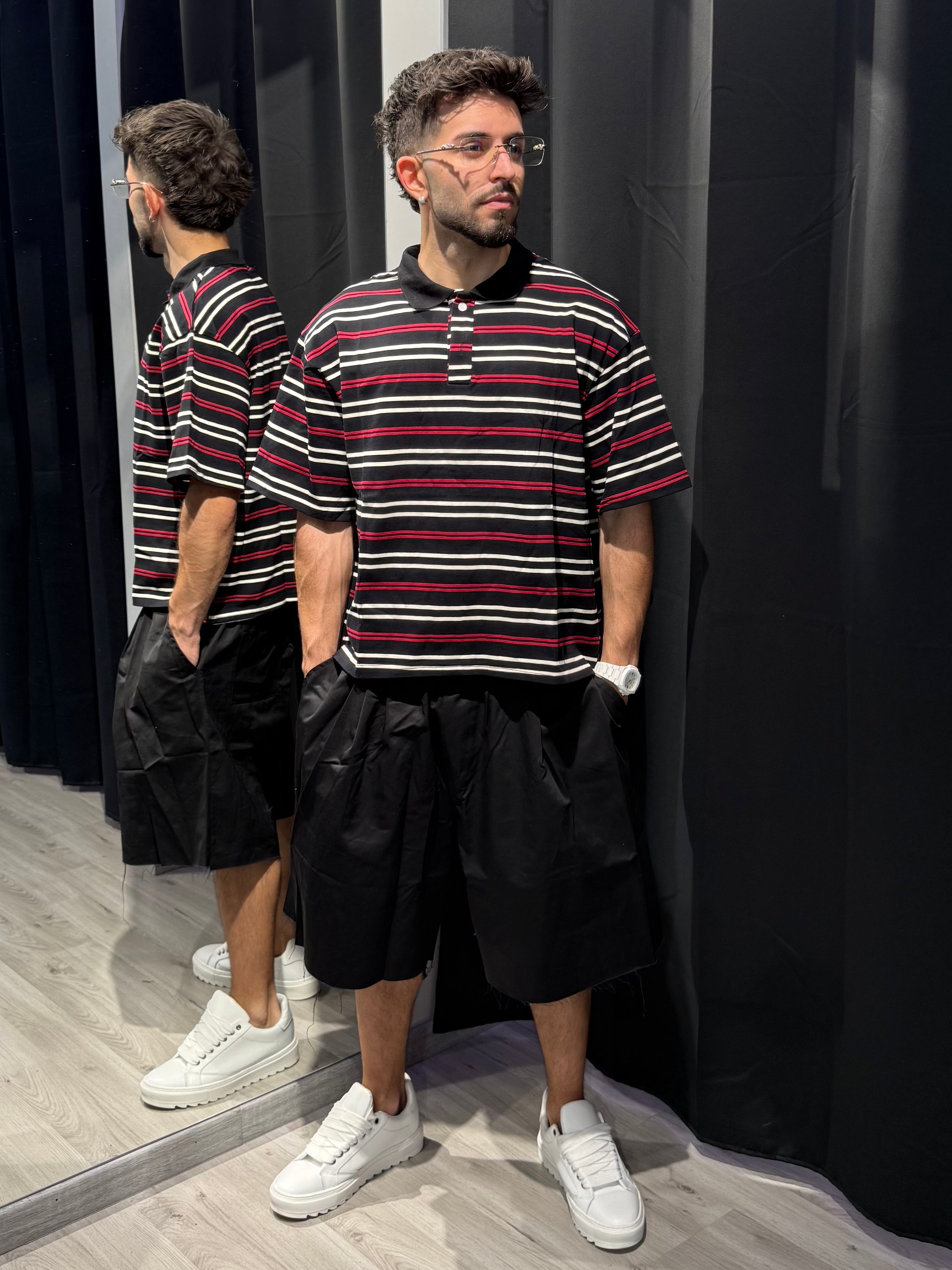 Polo Righe Crop