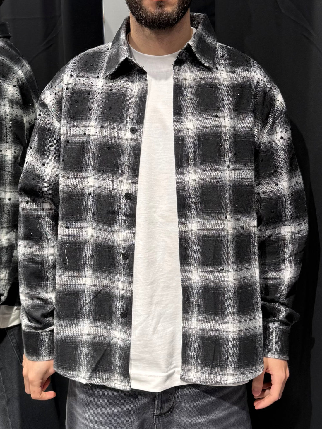 Camicia Boxy Brillantinata