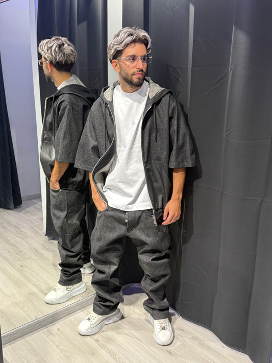 Urban Mix Denim Tracksuit