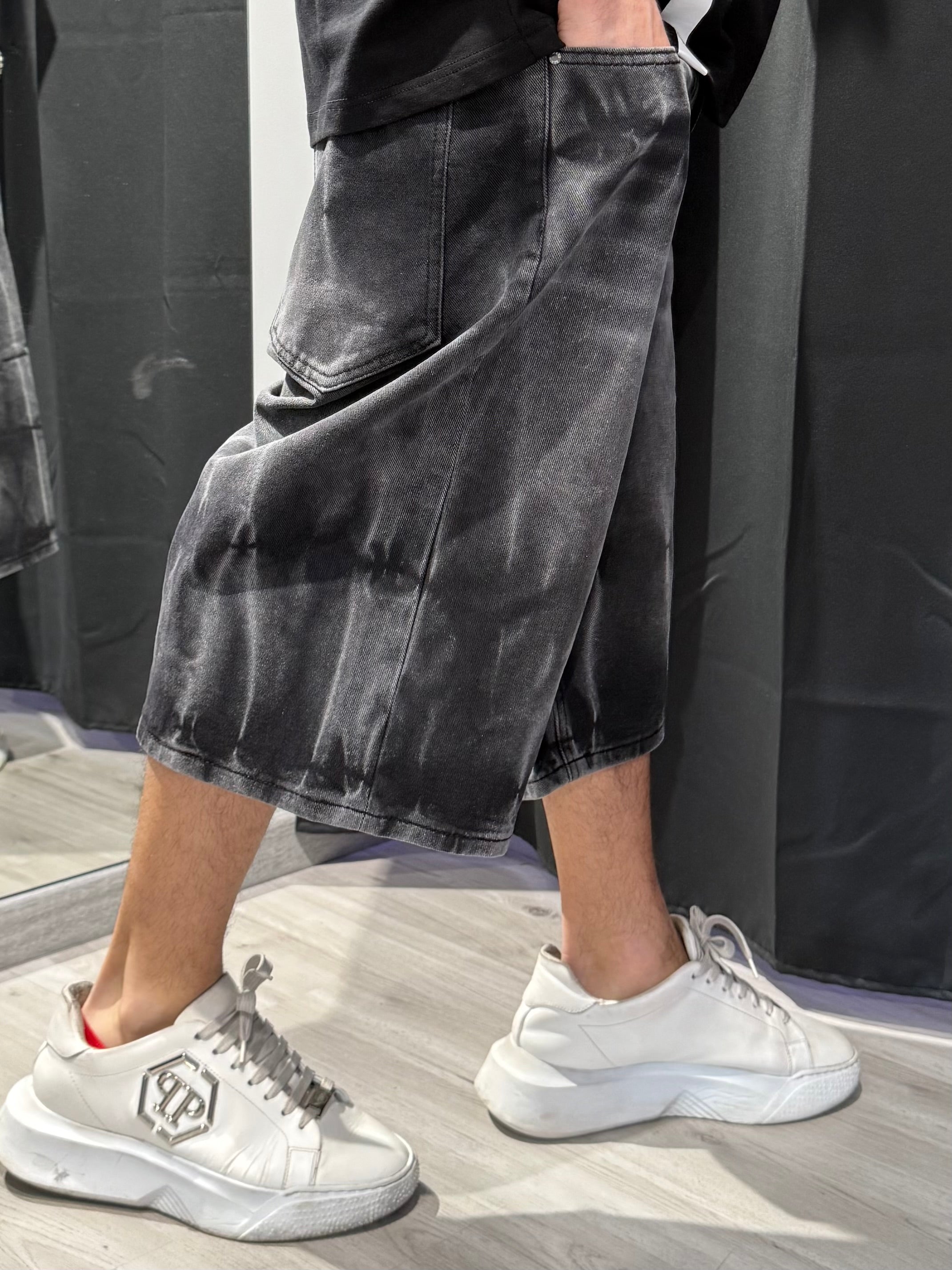Jorts Denim Black