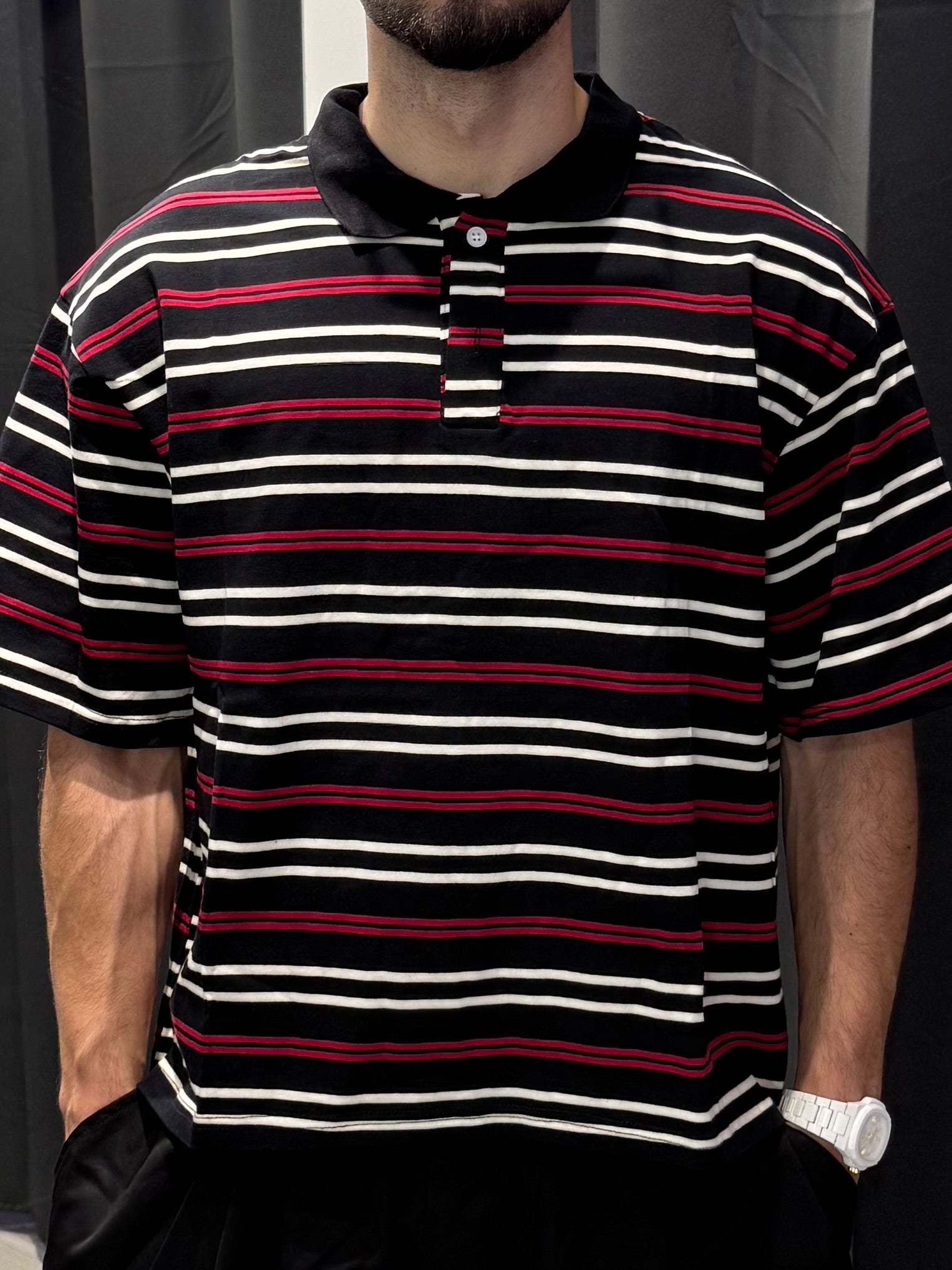 Polo Righe Crop