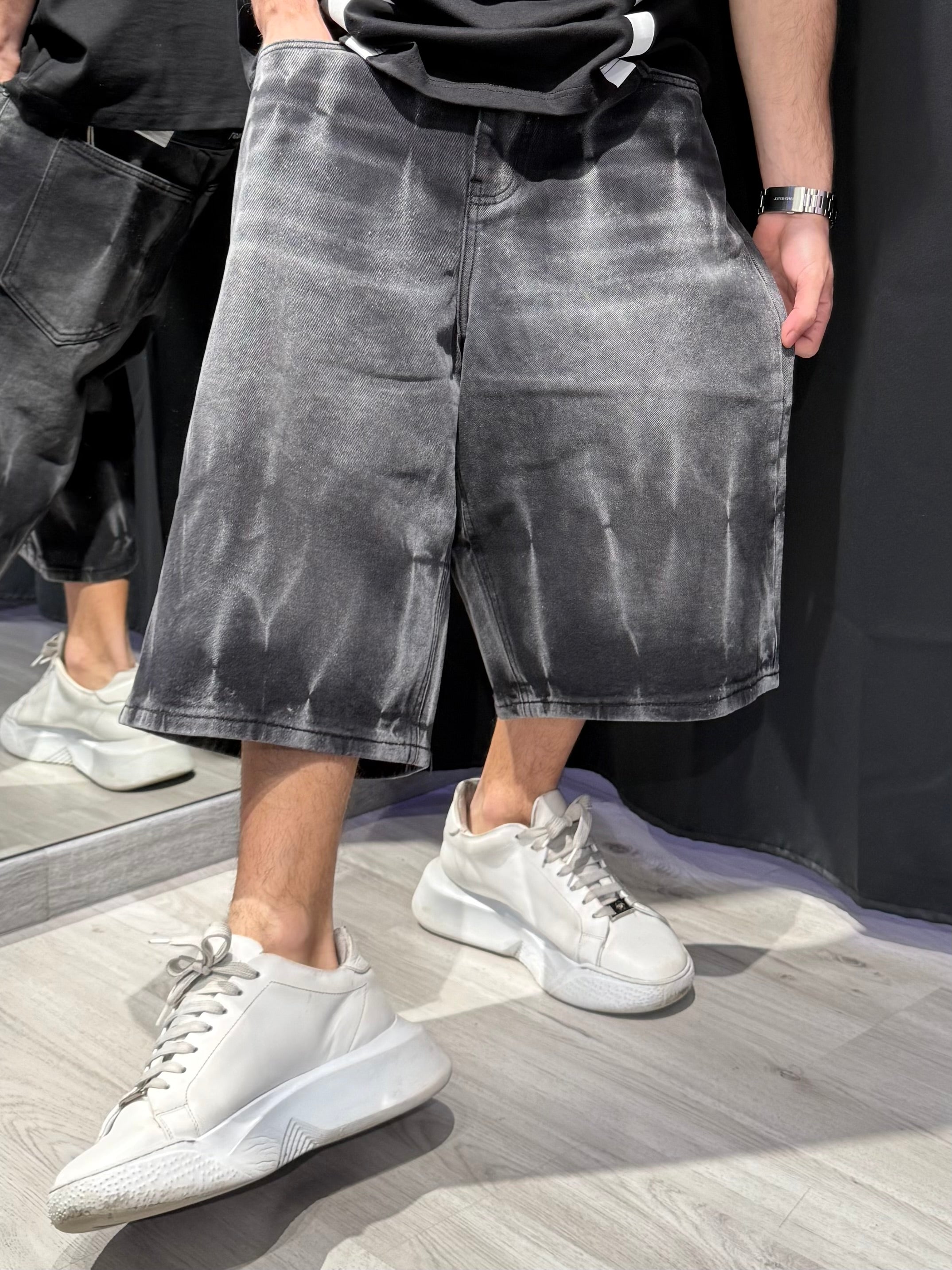 Jorts Denim Black