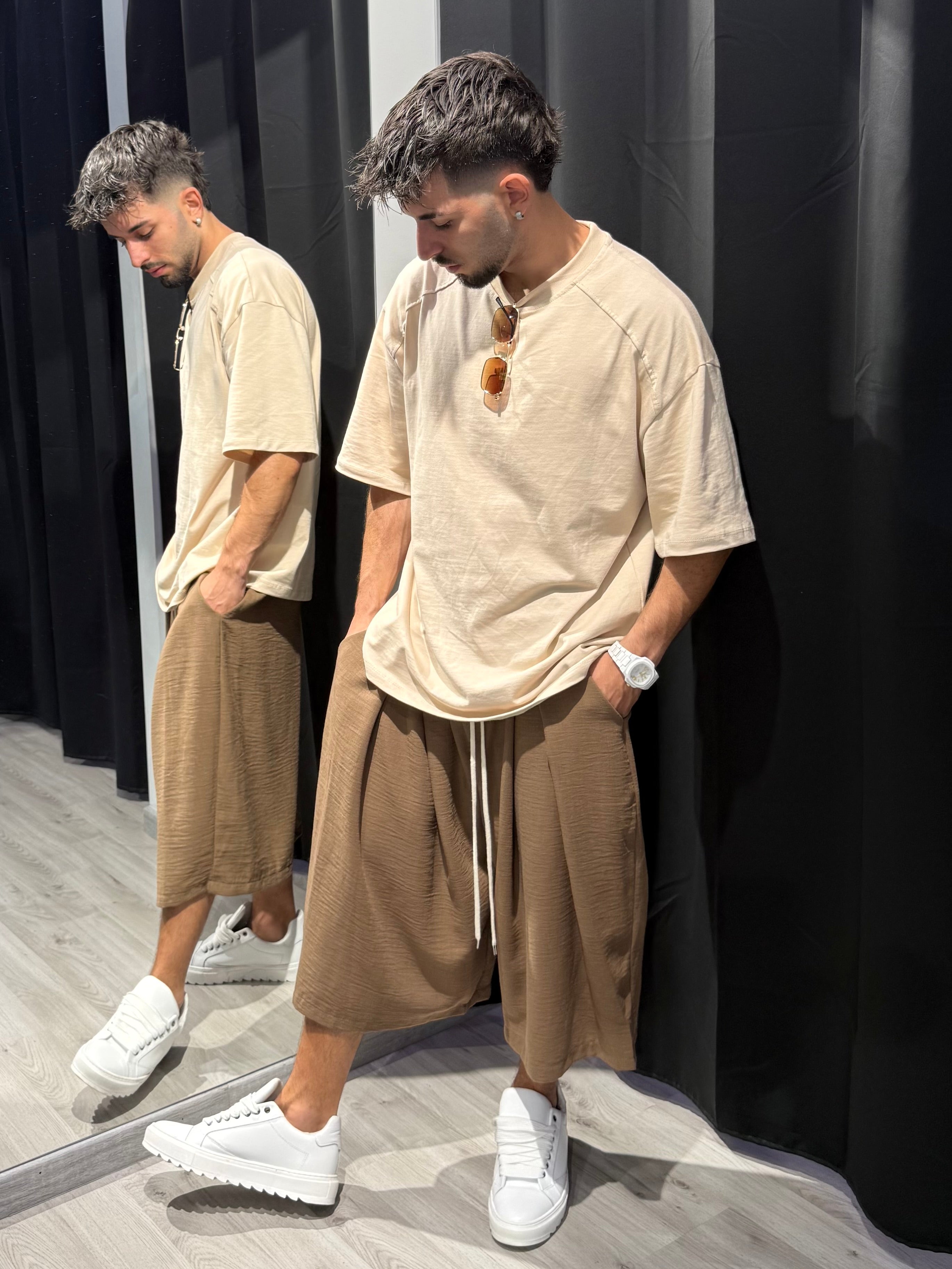 Panta Pench Jorts in Lino