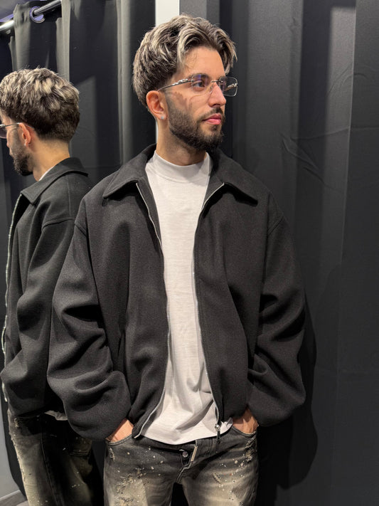Giacca Zip Wool Blend
