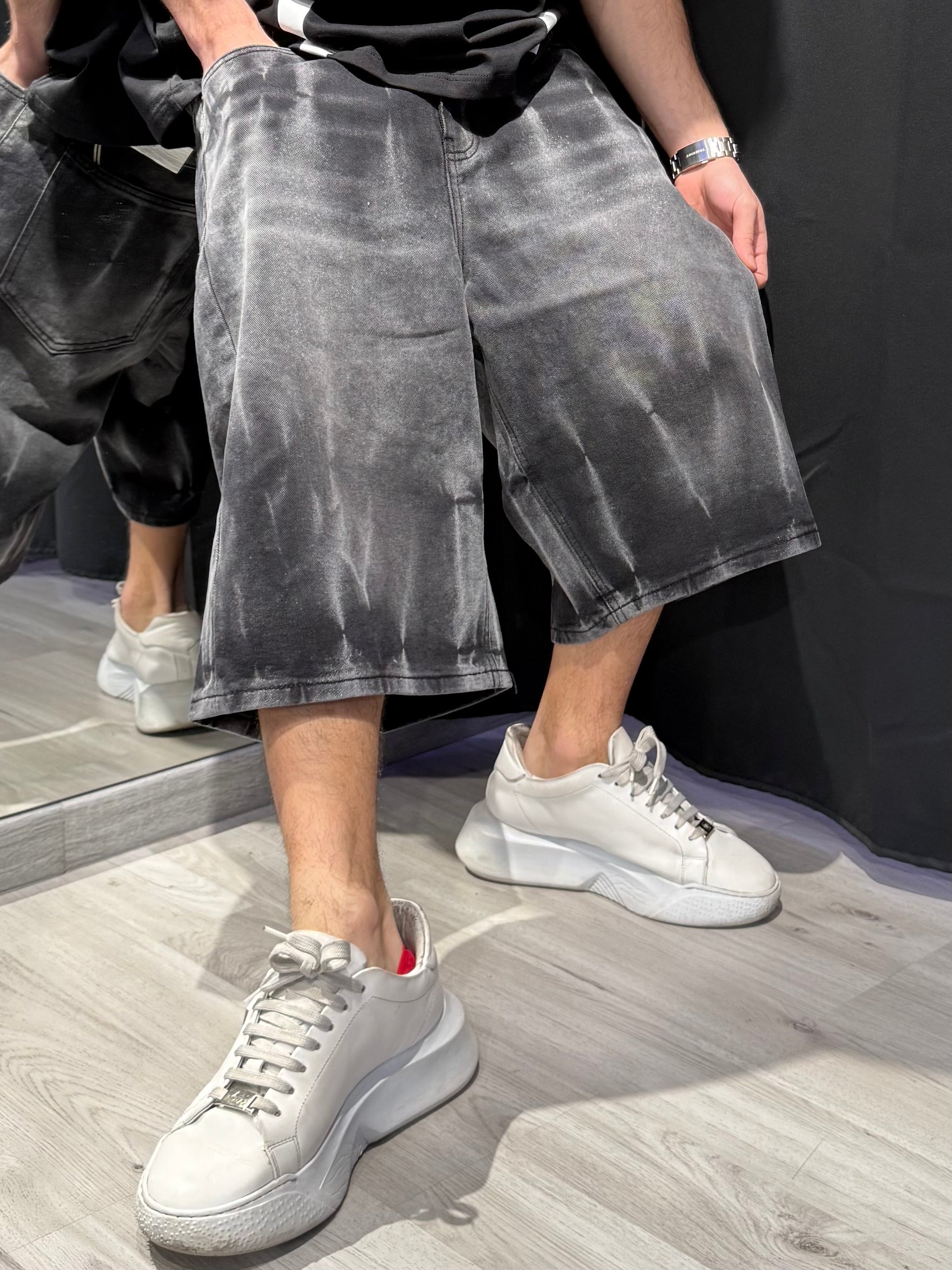 Jorts Denim Black
