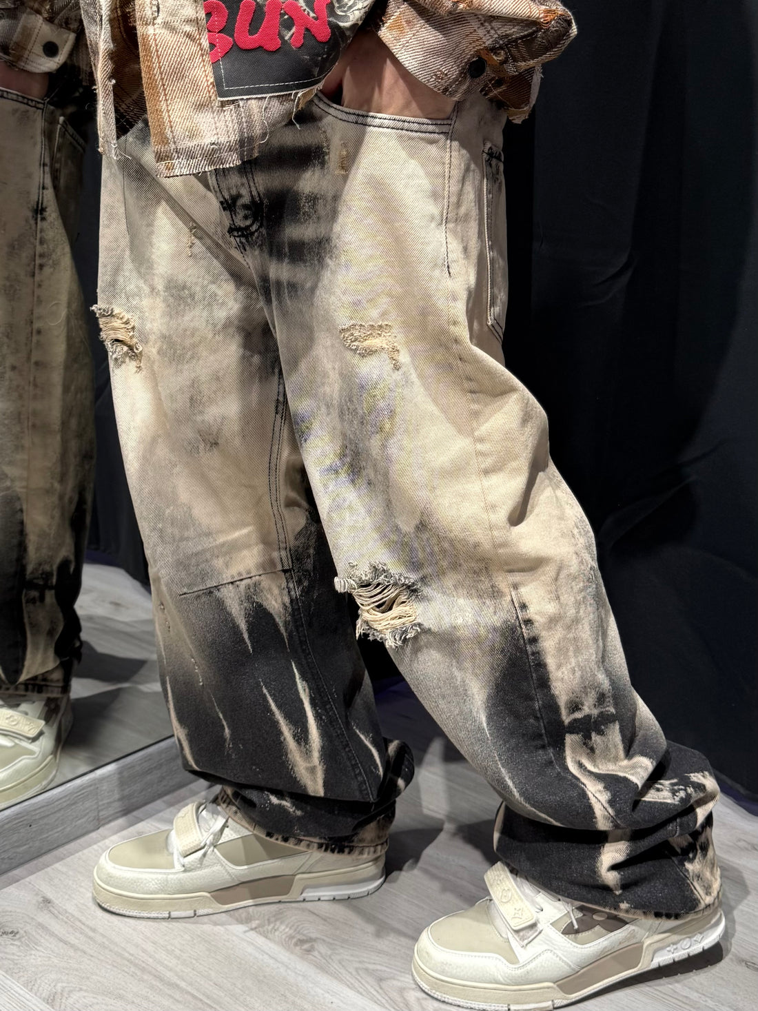 Jeans Acid Black Baggy