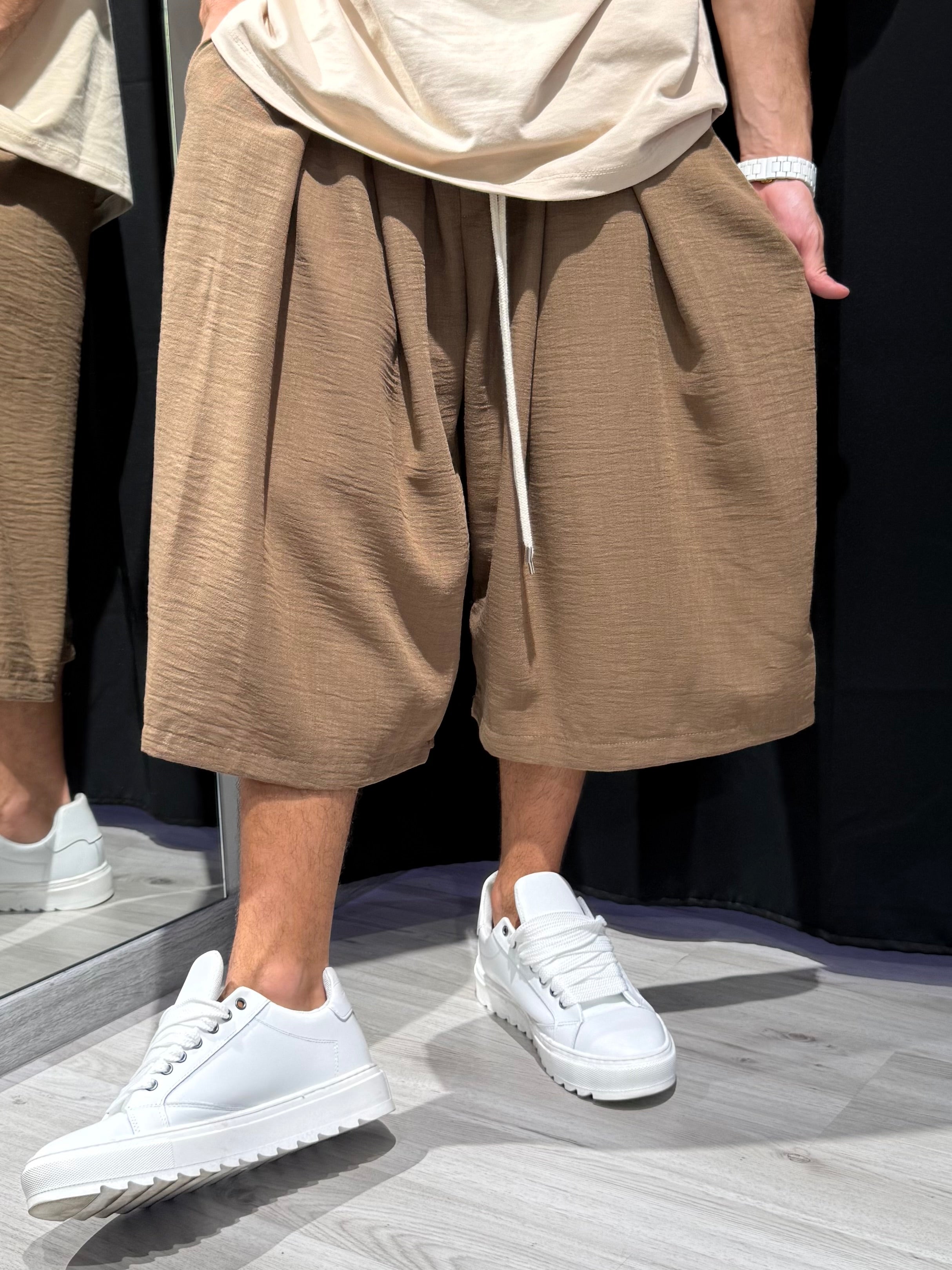 Panta Pench Jorts in Lino