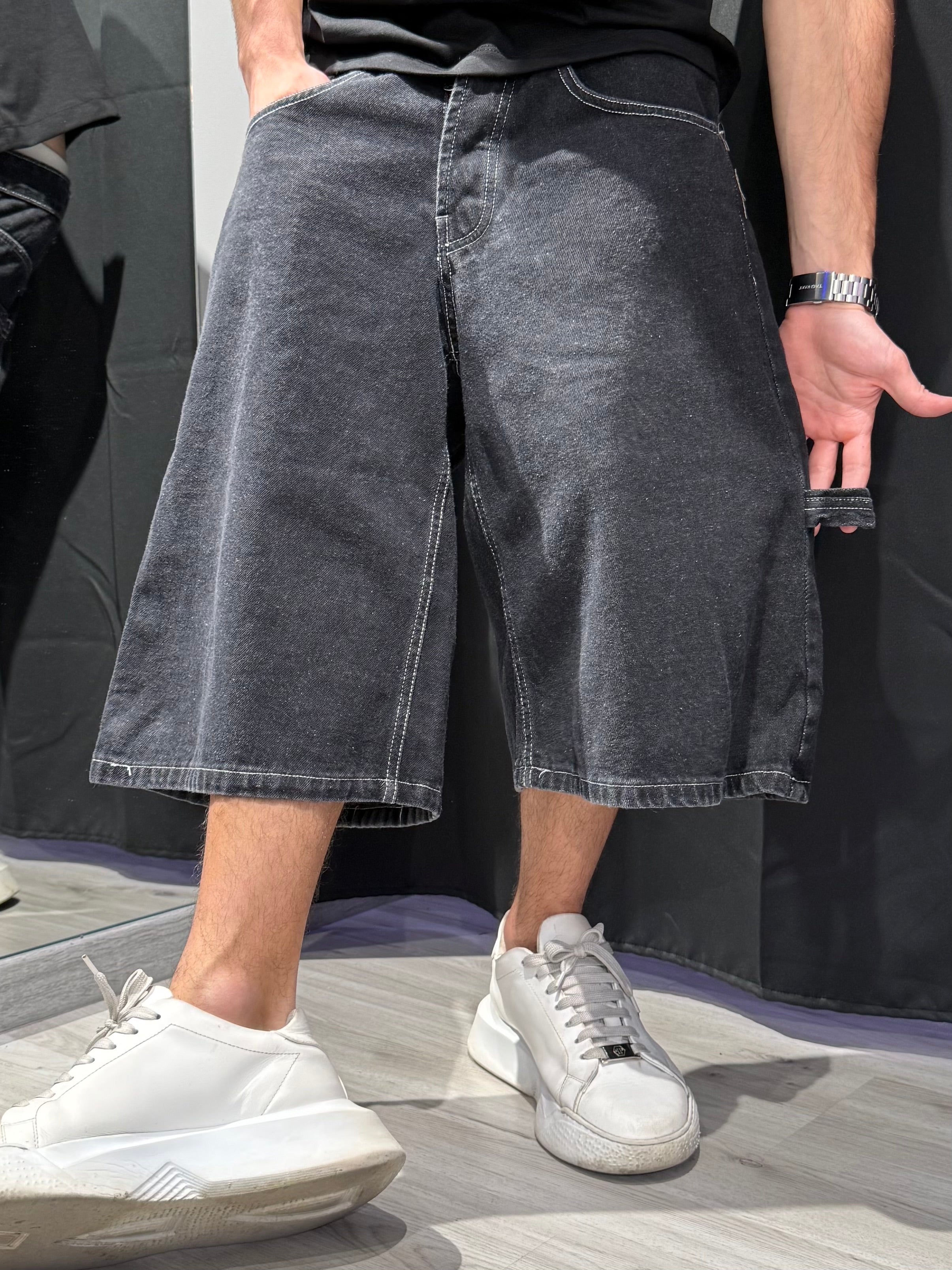 Jeans Jorts Black