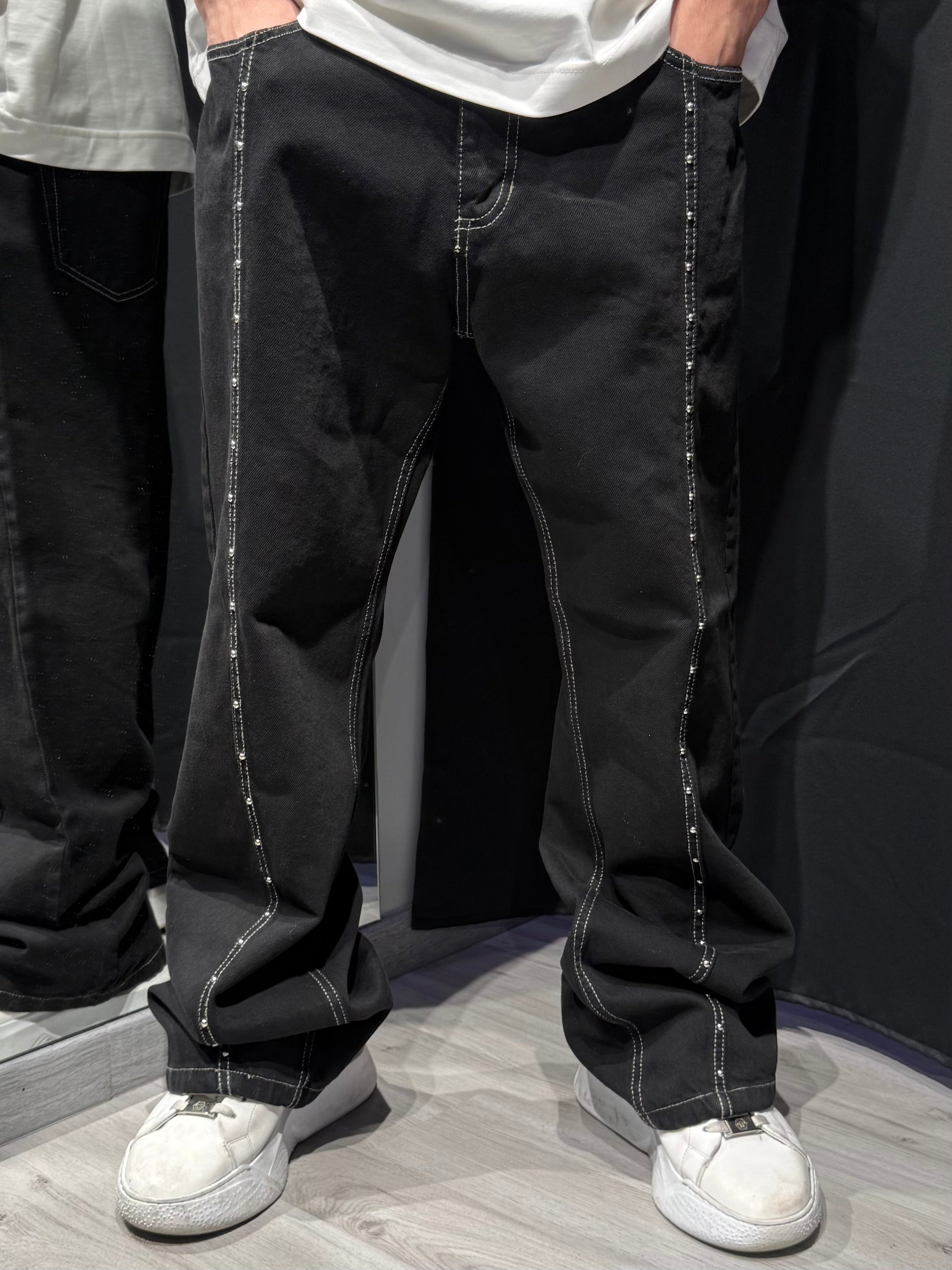 Jeans Flare Borchiato