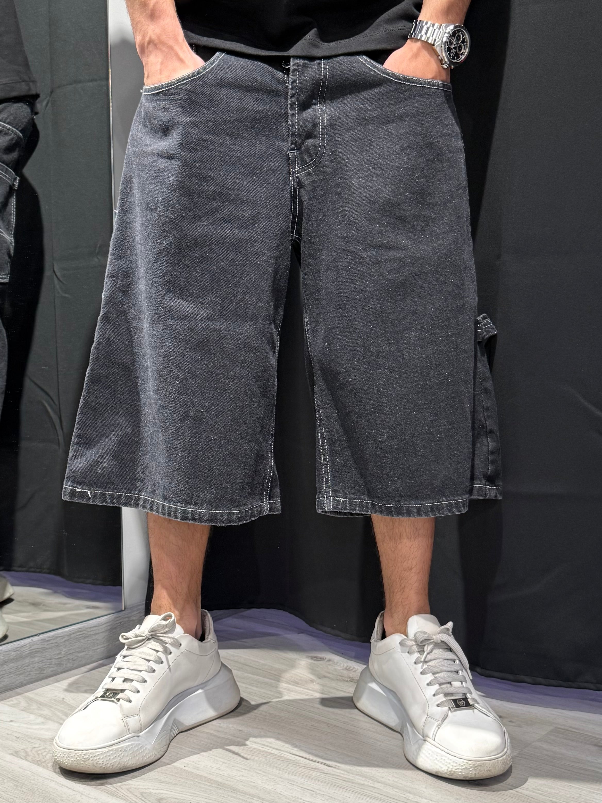Jeans Jorts Black