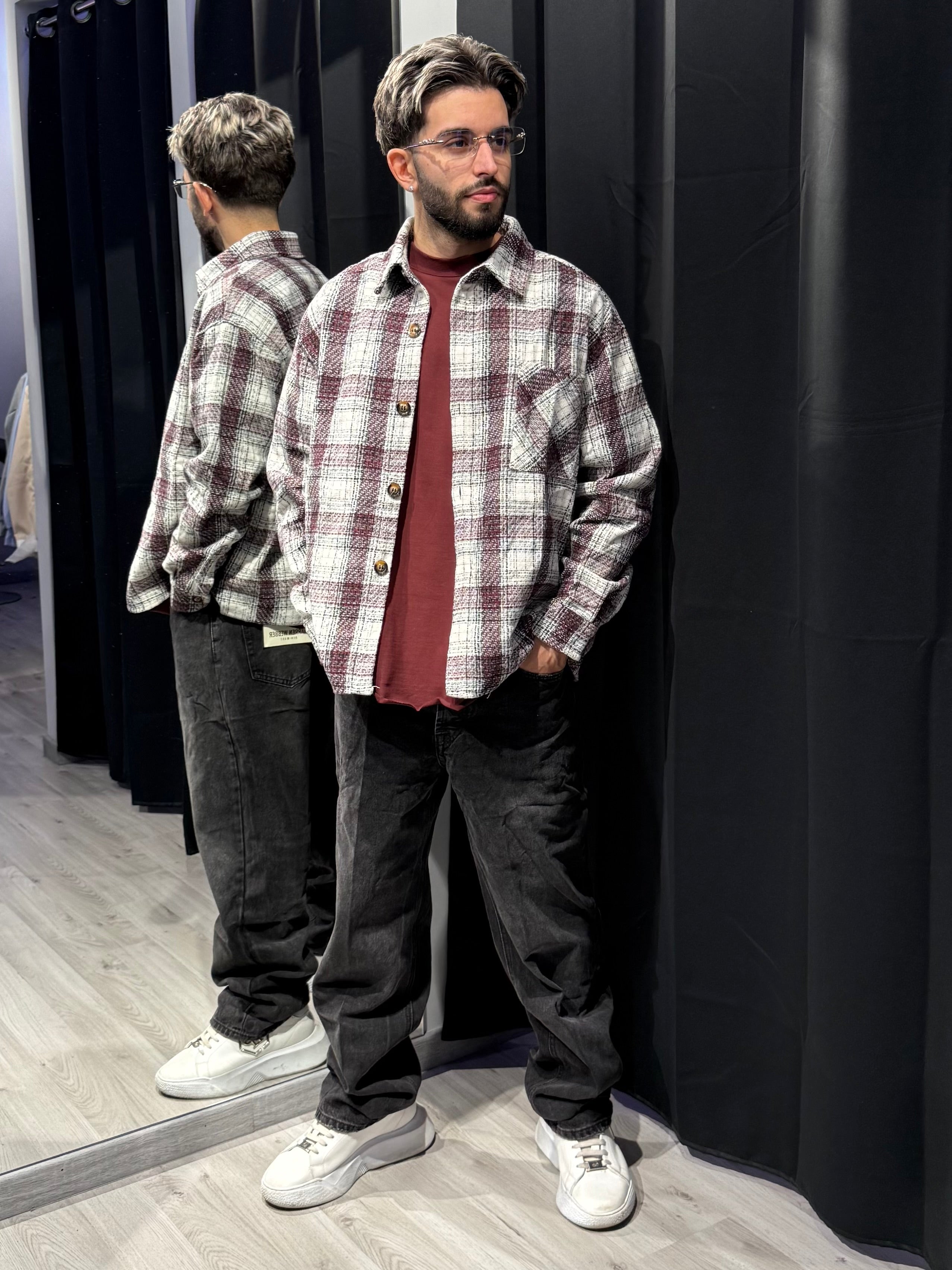 Camicia Premium Boxy Bordeaux