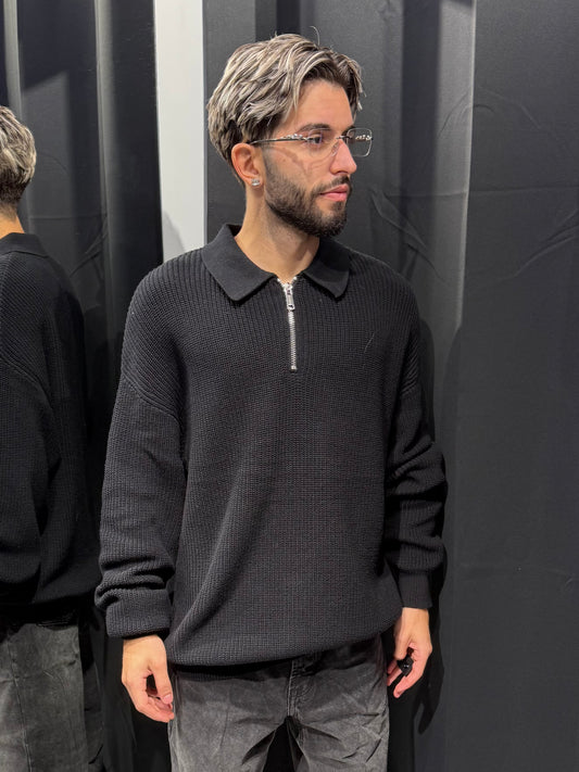 Maglione Polo Zip