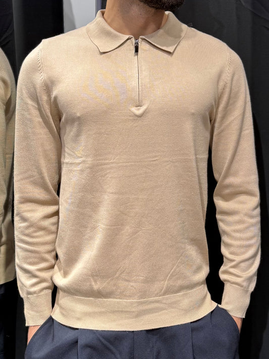 Polo in filo Zip
