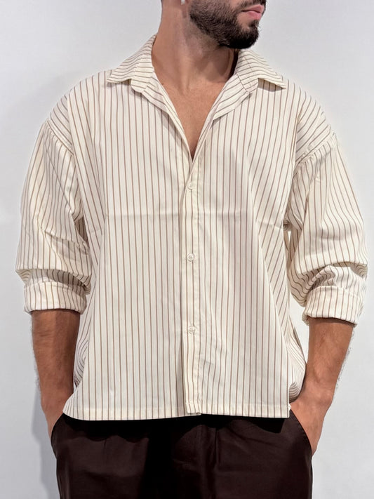 Camicia Boxy Beige