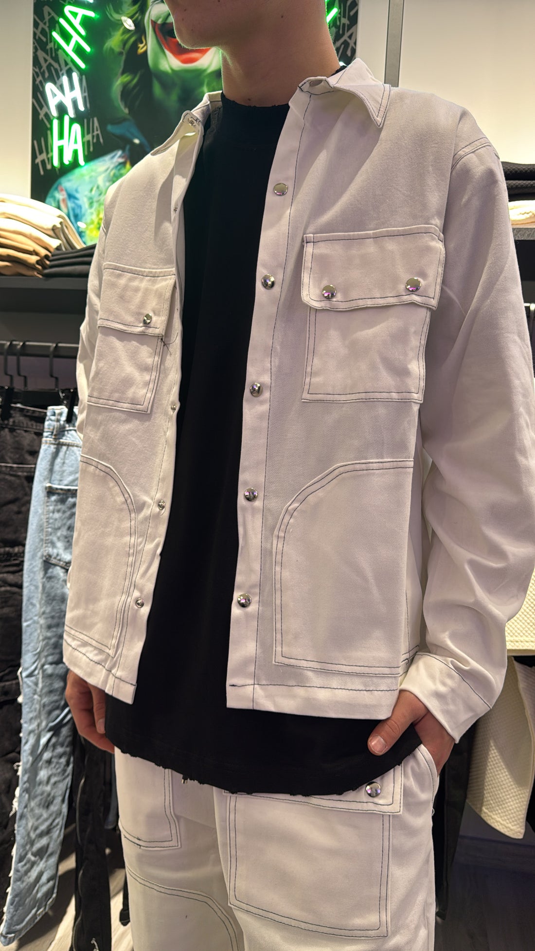 Black Stitch White Set