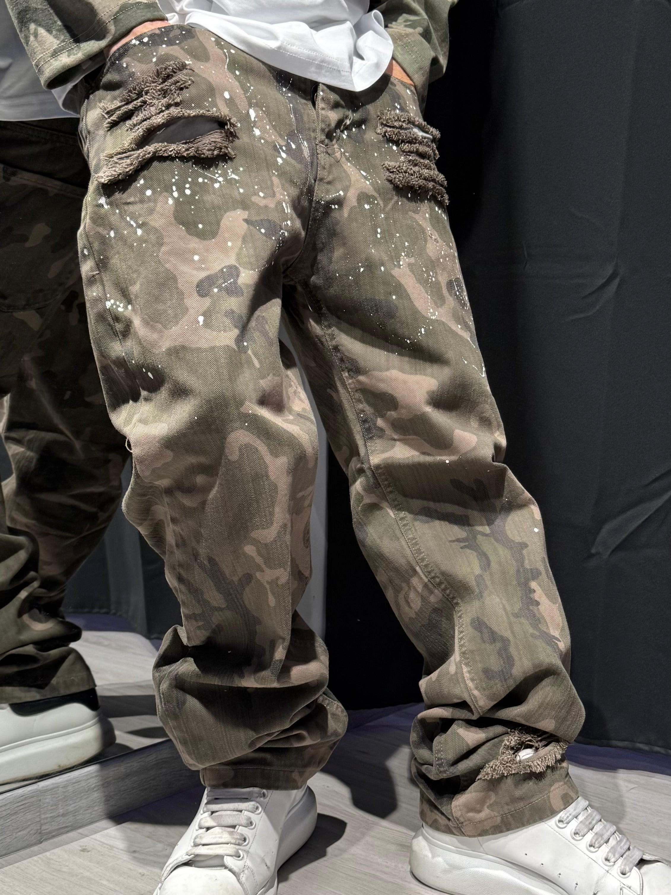Jeans Baggy Military Paint