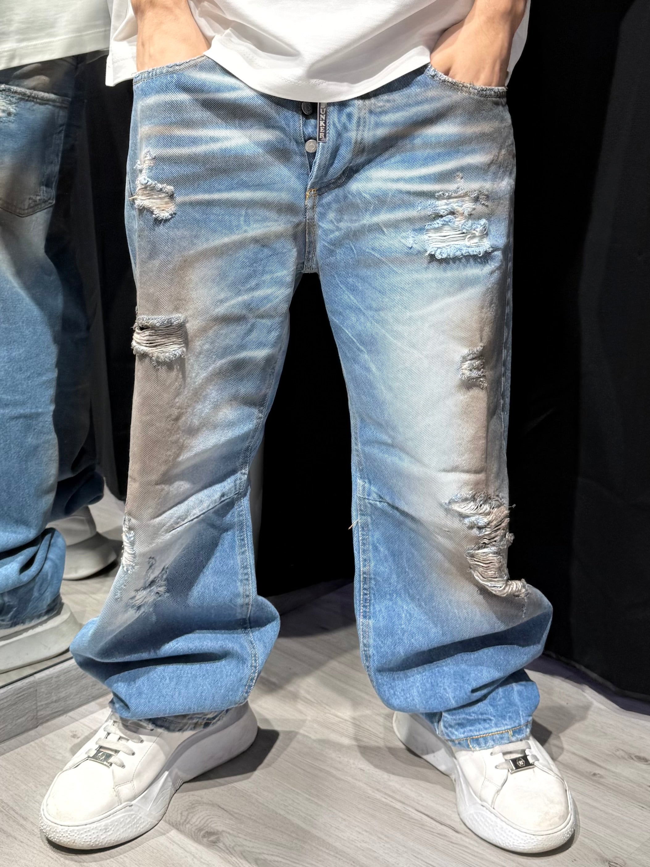 Jeans Sfumato Marrone Baggy