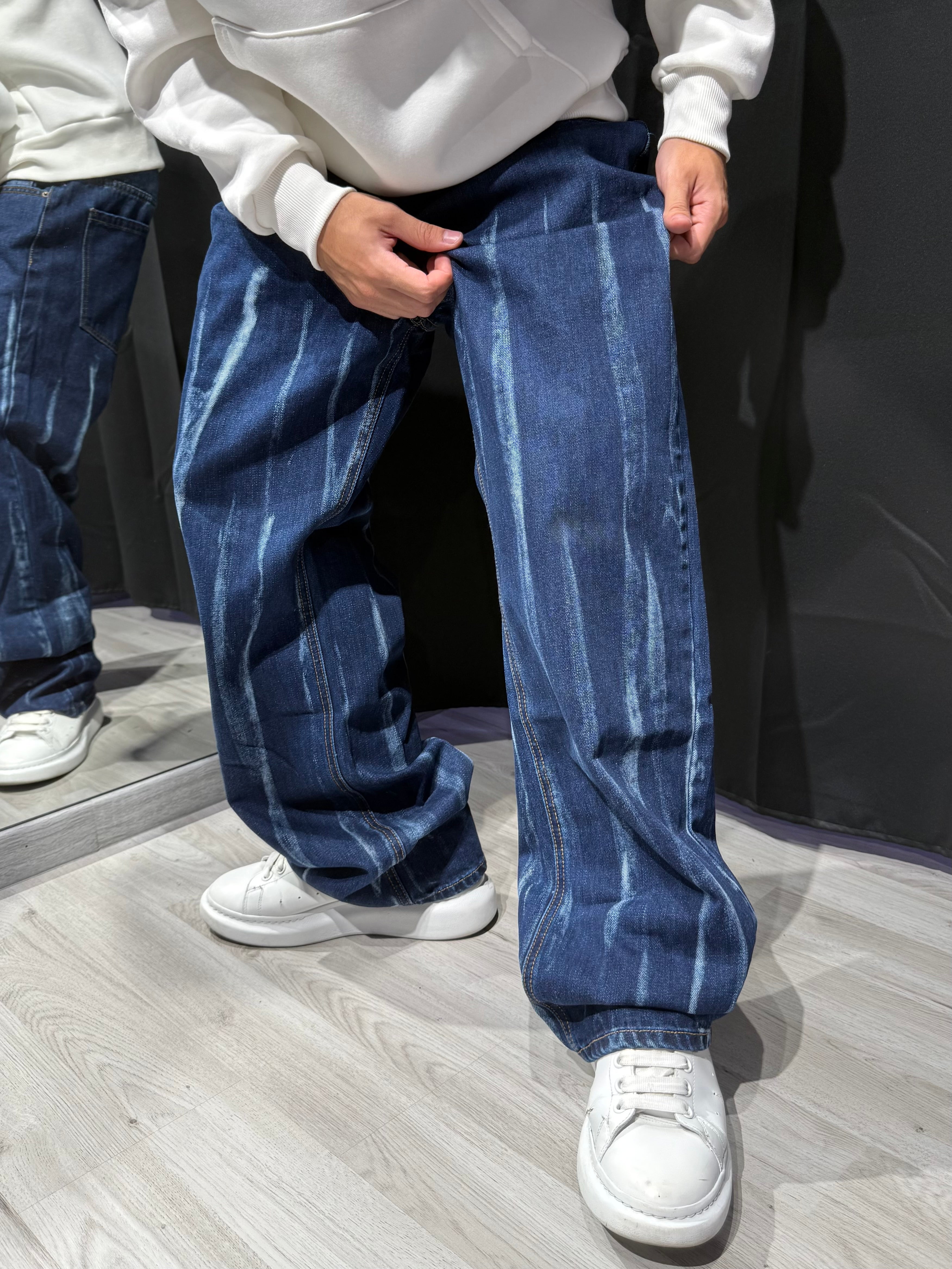 Jeans Vertical Fade Denim