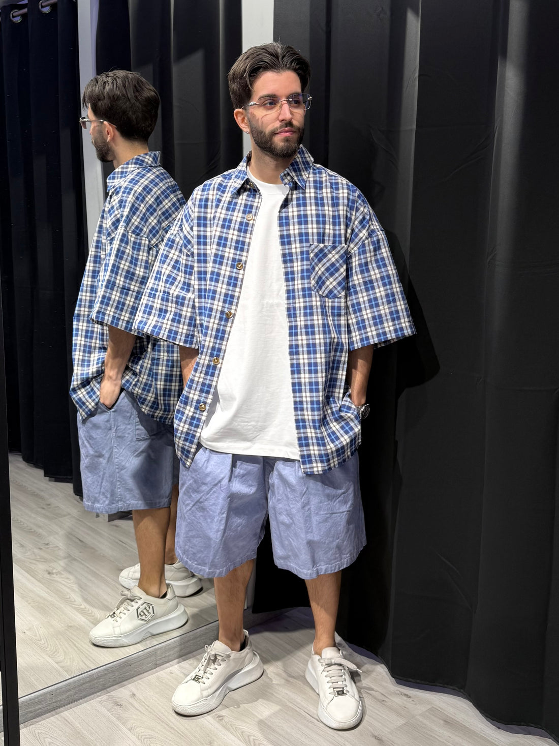 Camicia Over Blu