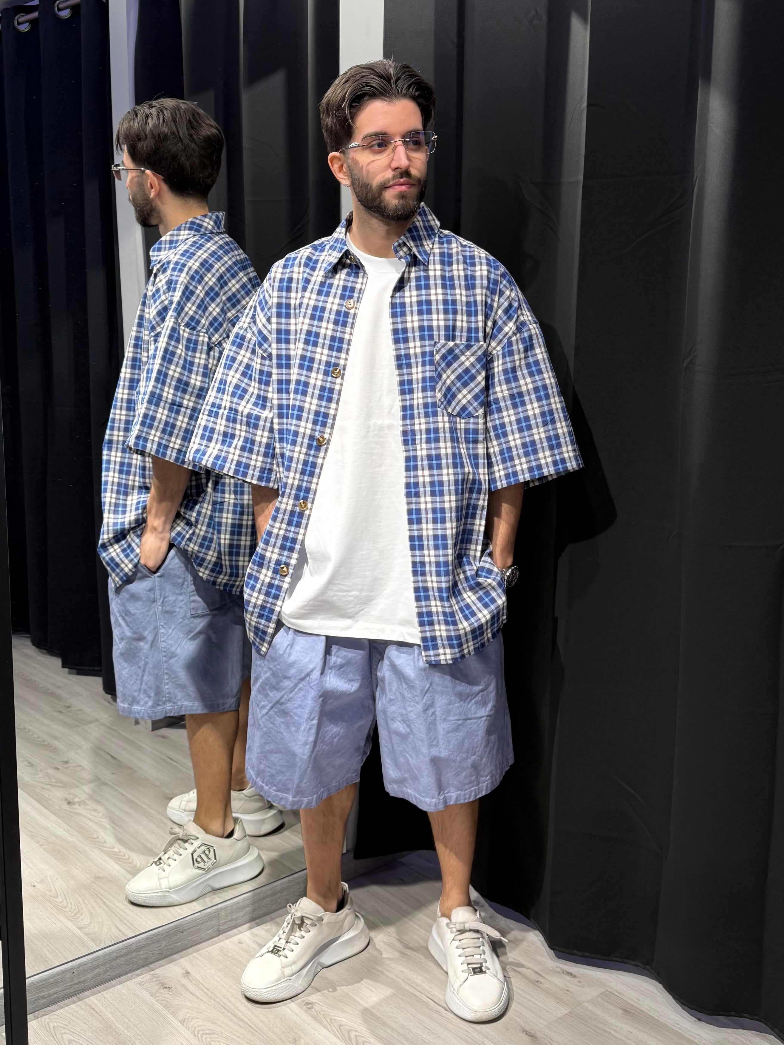 Camicia Over Blu