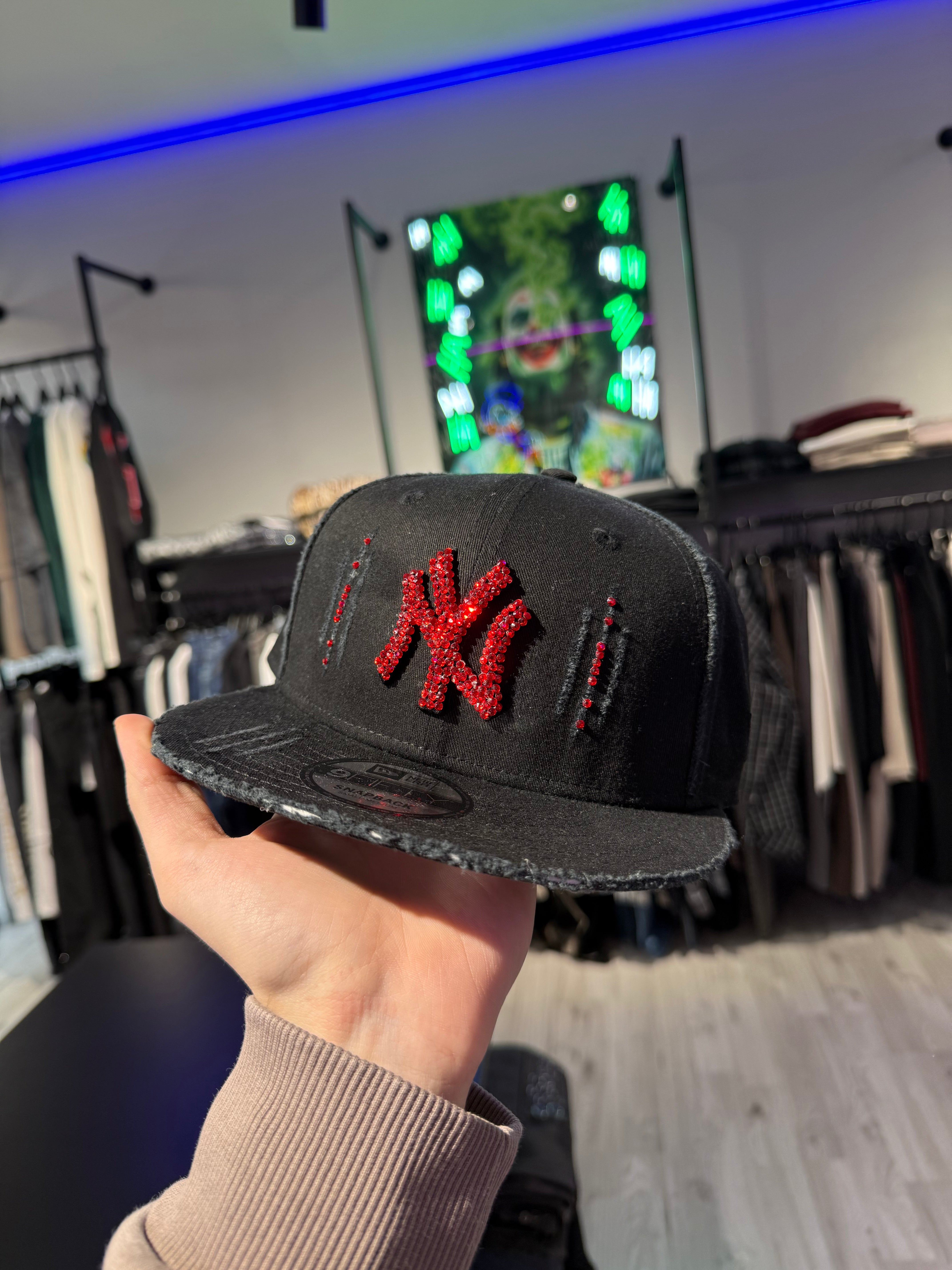 Cappello Custom Brillantinato rosso