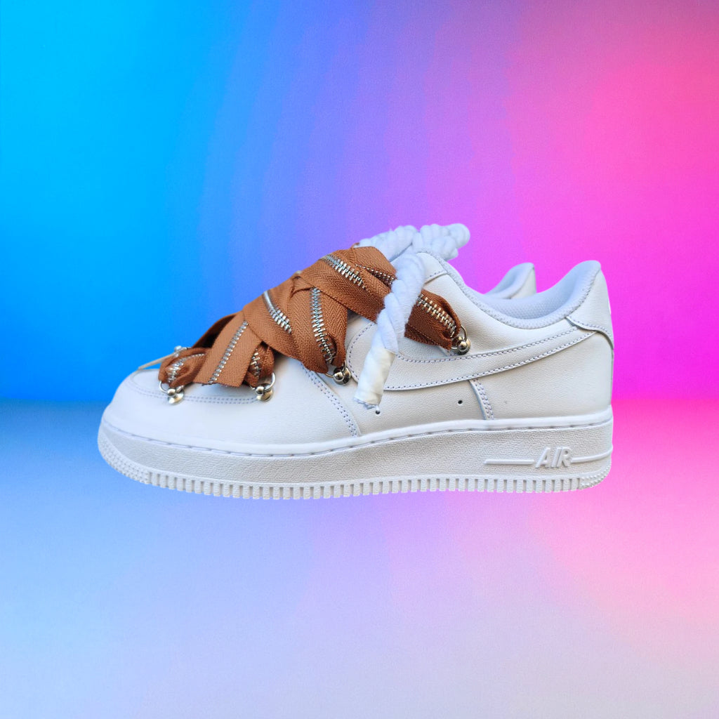 Air Force Rope Laces Zip Brown
