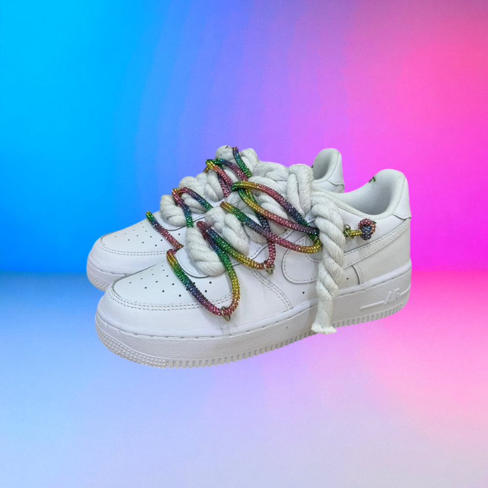 Air Force White Triple Swarovski Multicolor