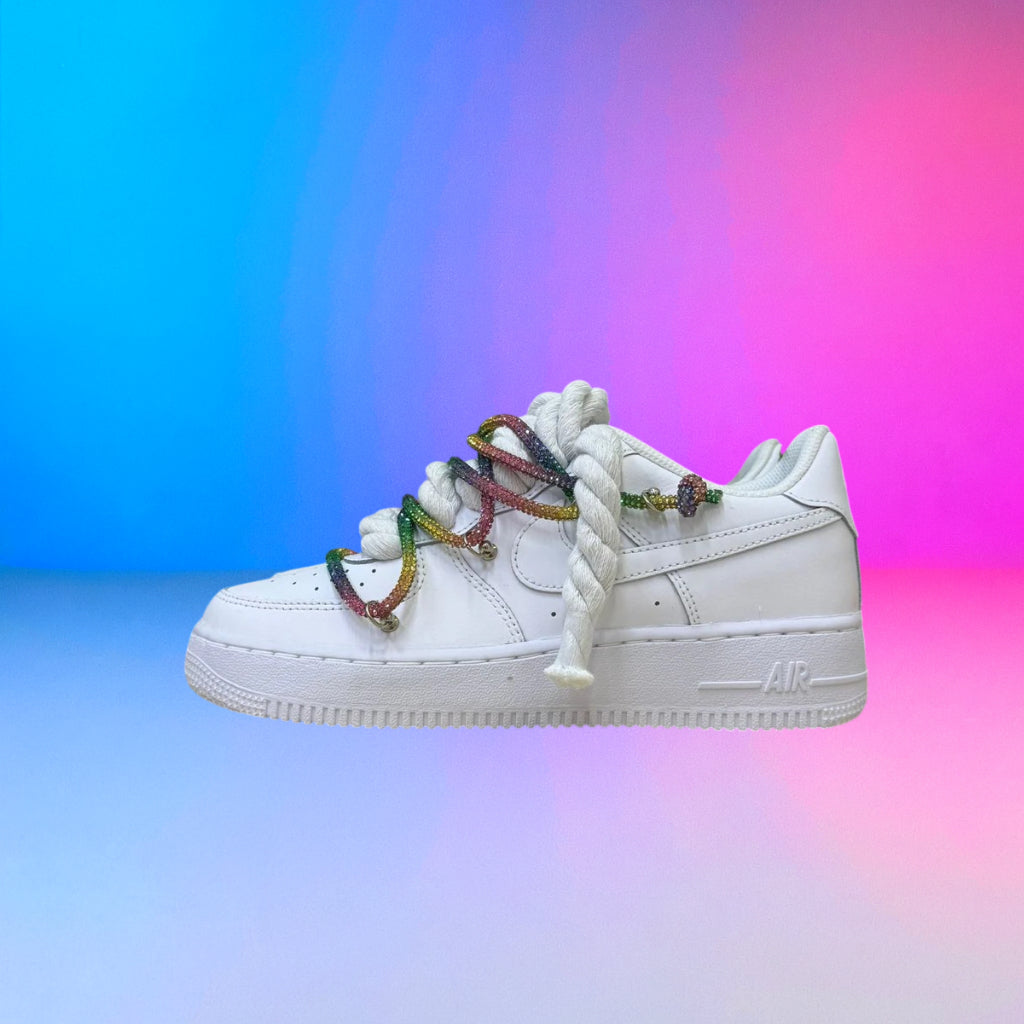 Air Force White Triple Swarovski Multicolor
